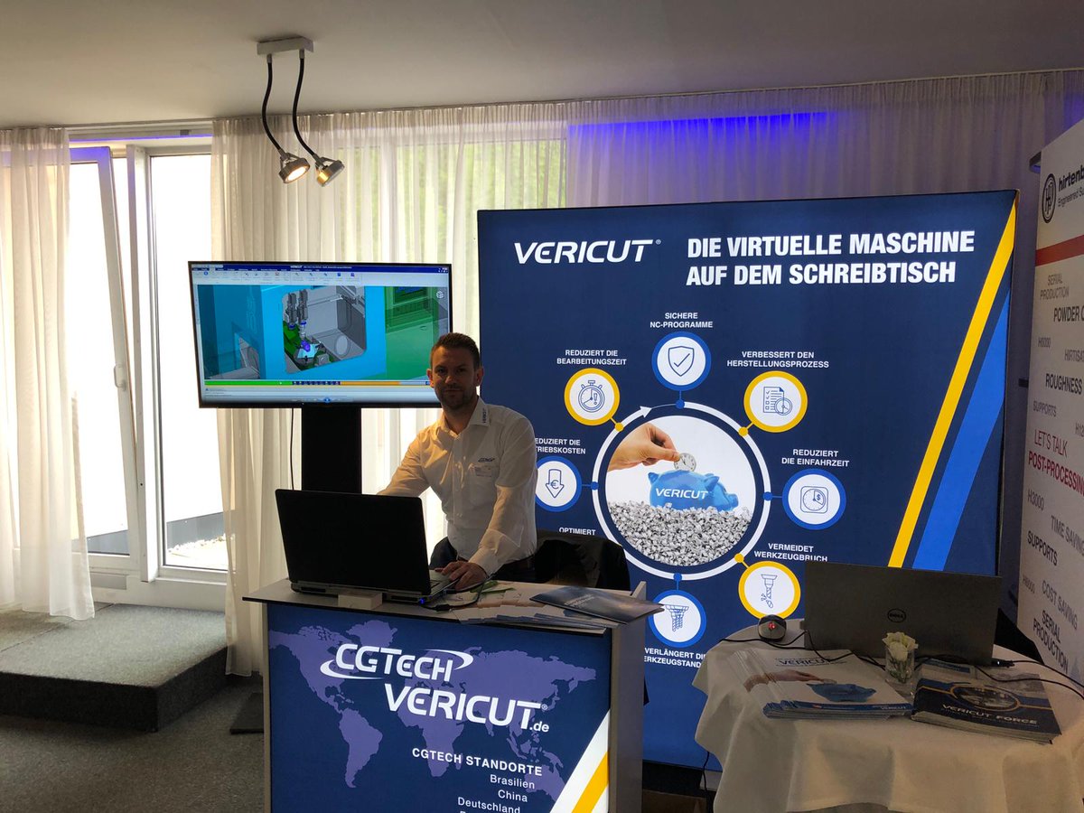 VERICUT_CGTech's tweet image. Delighted to be sponsoring the Addkon event in St Wolfgang, Austria.  Stop by and say hi to our German team #VERICUT #CNCSimulation #manufacturing