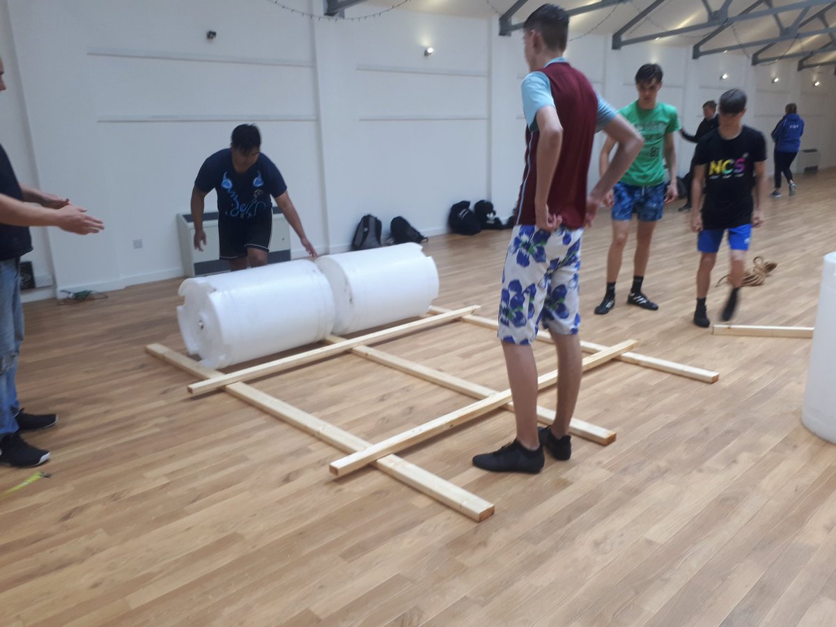 Today we are #raftbuilding with students @StVincent6FC <a href="/StVincentSport/">St Vincent Sport</a> in the #jervisgallery as it is not a #nicedayforit #youthengagement #training #charity