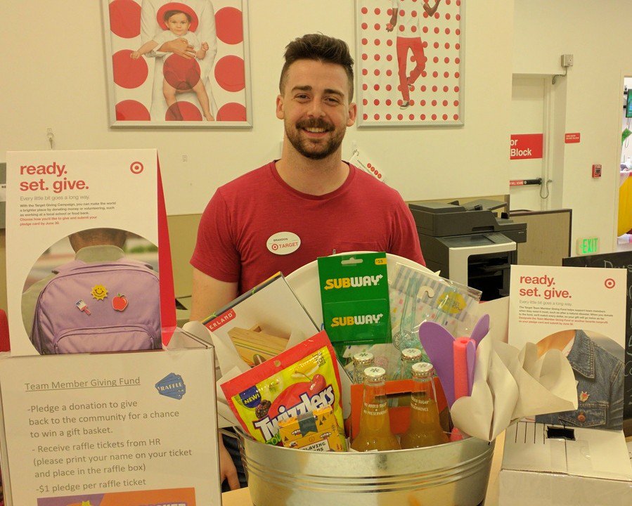 Ready.Set.Give. Brandon making the world a brighter place with the Target Giving Campaign! #volunteer #donate #pledge