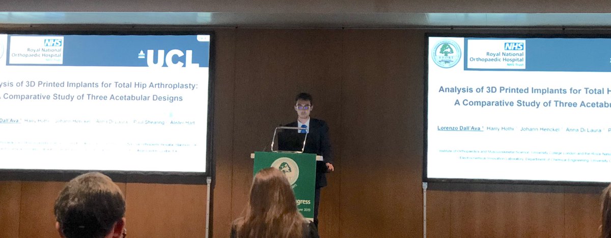 The_LIRC's tweet photo. An excellent series of talks given this morning by Anna, Sean and Lorenzo at @EFORTnet #EFORT2019 @Health_Eng @RNOHRIC @RNOHnhs @UCLEngineering @UCLDivofSurgery https://t.co/w4fieBzm4x
