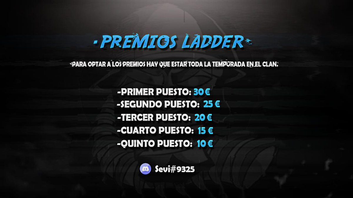 Nueva temporada nuevos premios! Presentamos la nueva tabla de premios para esta nueva temporada de CR. Daremos hasta el lunes para unirse al clan y optar a los premios. Cualquier duda MD o discord, se agradece difusion!