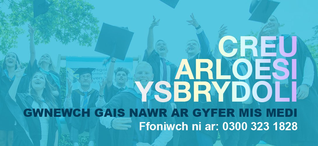 AstudioYDDS's tweet photo. Meddwl am y brifysgol?
Eisiau dechrau yn 2019?
Gwnewch gais nawr ar gyfer mis Medi.
Ffoniwch ni ar: 0300 323 1828
#YDDS 1af am ‘Gwrs a darlithwyr’ – Gwobrau Whatuni? Student Choice 2019
#CreuArloesiYsbrydoli @drindoddewisant https://t.co/kVw7bocFbG