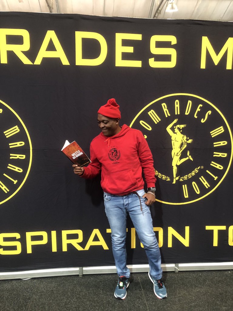 mokaewriter's tweet photo. This weekend @adv_maru will be reading my novel while running the @ComradesRace in order to promote reading and raising books for township school libraries. Go for it Advocate! #Kilometers4Books https://t.co/NCObFVUx7z