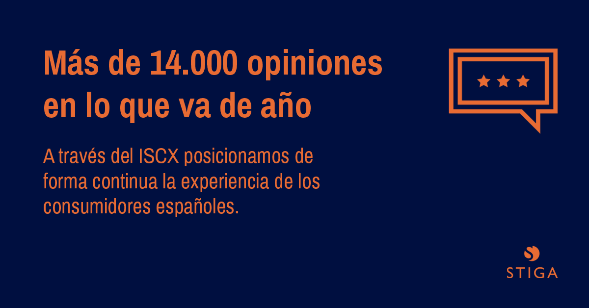 stigacx's tweet image. Muy pronto publicaremos el primer avance de resultados del indicador ISCX. 📊¿Qué lugar ocupará tu compañía? Desde STIGA mantenemos el pulso constante de los niveles de experiencia de los consumidores españoles gracias al &quot;Indicador STIGA de Experiencia de Cliente&quot; #ISCX #CustExp