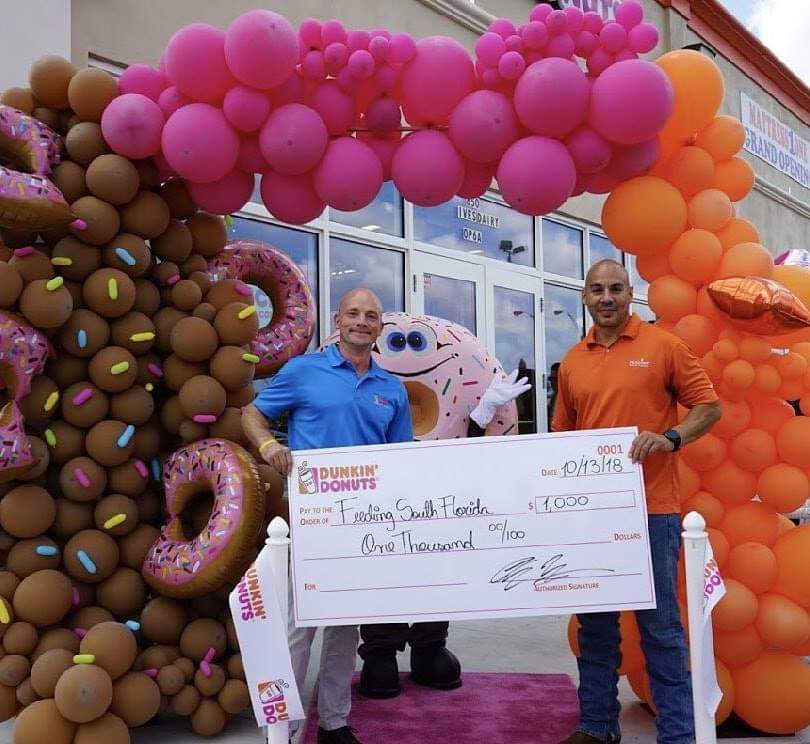 FeedingSouthFL's tweet photo. We're dedicating this #NationalDonutDay to our friends at @DunkinSouthFL who always support + include us at events, grand openings &amp; more! TY to our board member Chris, for all you do! 🍩☕ https://t.co/bVZT13h4ax