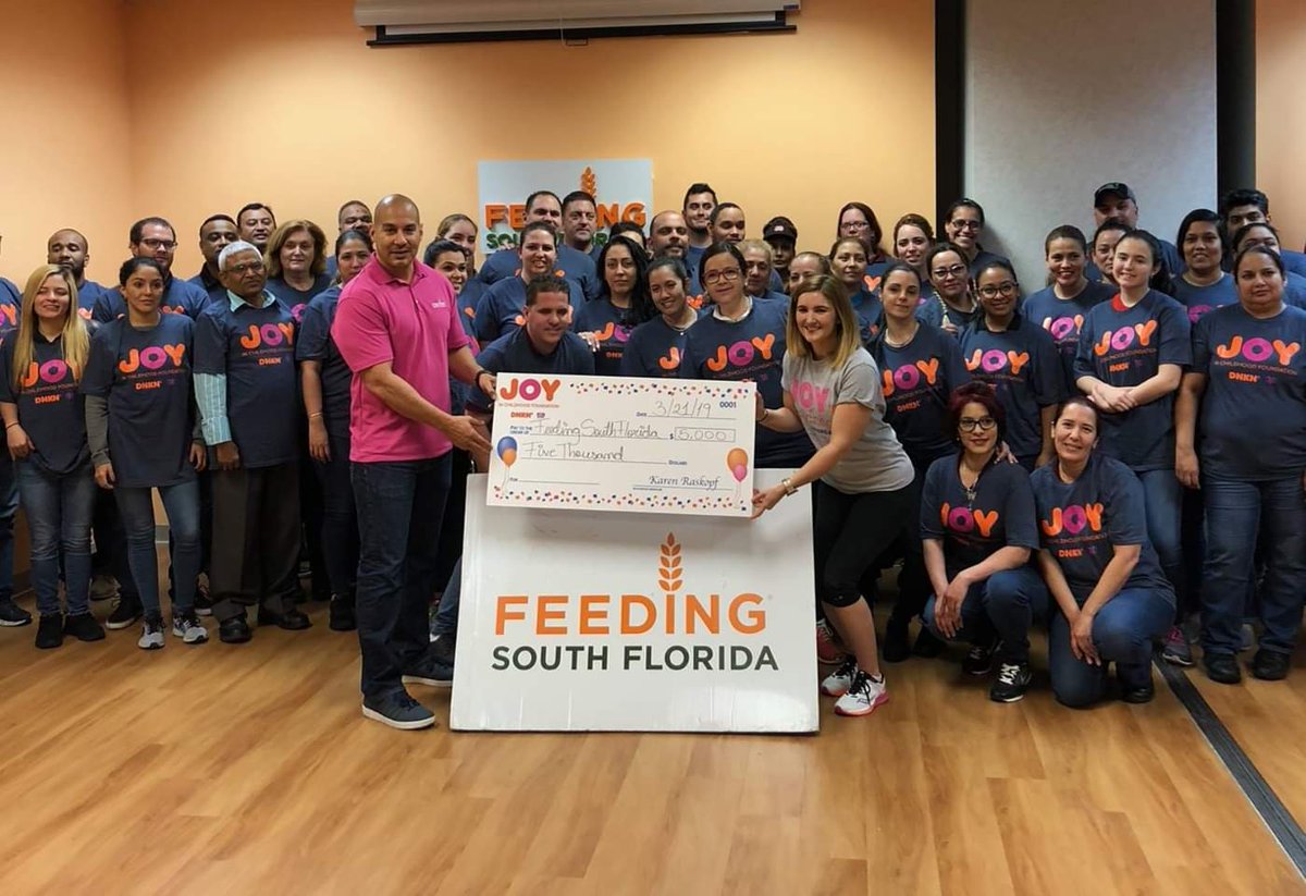 FeedingSouthFL's tweet photo. We're dedicating this #NationalDonutDay to our friends at @DunkinSouthFL who always support + include us at events, grand openings &amp; more! TY to our board member Chris, for all you do! 🍩☕ https://t.co/bVZT13h4ax
