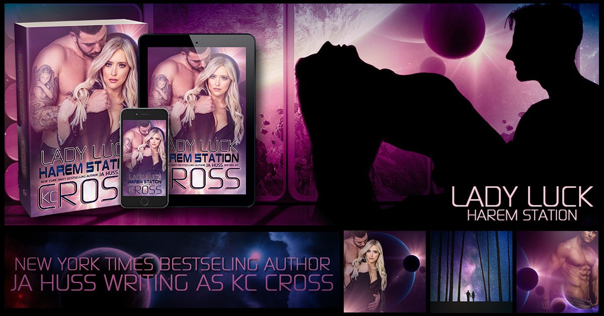 IT'S COVER REVEAL FRIDAY FOR <a href="/jahuss/">J. A. Huss</a>! 
LADY LUCK (Harem Station Book 4)
 rafflecopter.com/rafl/display/6…