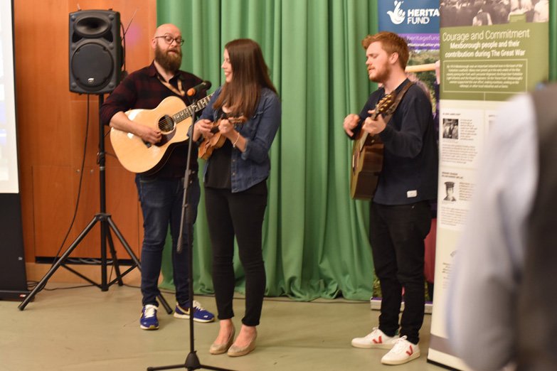 DoncasterWW1's tweet photo. Thanks to everyone who came to celebrate the Doncaster 1914-18 project with us on Wednesday evening! Thank you for your support and contributions - we've had a wonderful 4 years sharing #Doncaster's WWI stories &amp; you were all the real superstars of the project. 🎉 https://t.co/6LlVf786gZ