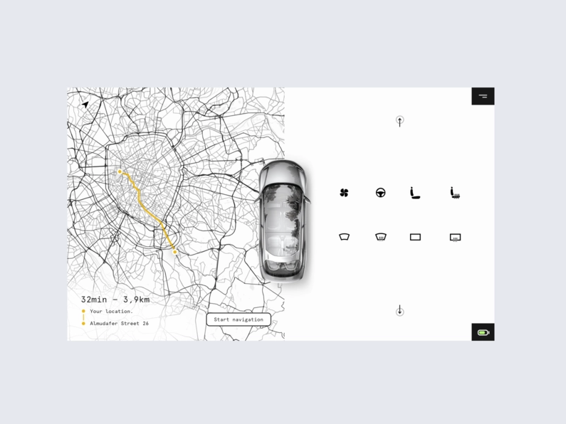 JuanCFresno's tweet photo. Más Daily Ui!  https://t.co/U8MM7chz0c @Daily_UI @dribbble #dailyui03 #carinterface #ui #interface https://t.co/lW54nPj9i8
