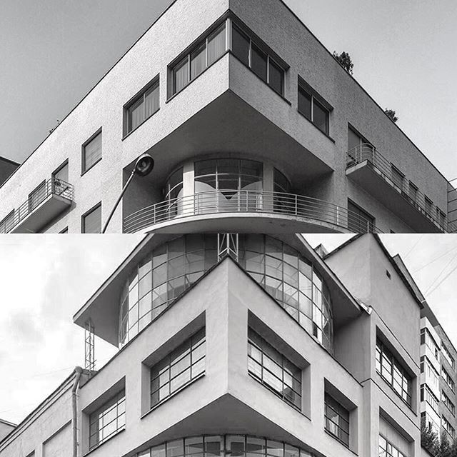 Novocomum -  Como, 1928-29, arch. Giuseppe Terragni. 
Club Zuev - Mosca, 1927-29 Il'ja Aleksandrovič Golosov. 
Maarc e Ordine degli Architetti Como. Novocomum Via Sinigaglia 1,  giovedì 13 giugno ore 18.00. Conversazione con Alessandro De Magistris e Ann… bit.ly/2I1xdsc