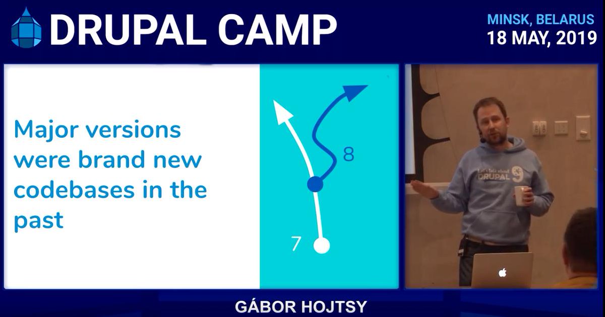 gaborhojtsy's tweet image. State of Drupal 9 - May 2019 session recording hojtsy.hu/blog/2019-jun-…