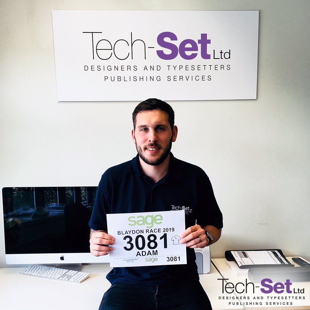 TechSetLtd's tweet photo. All the staff at Tech-Set would like to wish our own representative, Adam Wilkinson, the best of luck in this year’s Blaydon Race on Sunday. We will all be cheering you on. @Blaydonrace #BlaydonRace #typesetter #publishing #design #prepress #pagemakeup #textbooks #techsetltd https://t.co/2vp9vJZswb