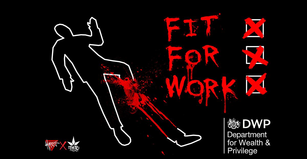 THTCCLOTHING's tweet image. #FitForWork For our mate, Ruth and the thousands of other sick and vulnerable individuals that the Tory Government is running roughshod over, we&apos;ve brought out #VoidOne&apos;s design. Learn more here: bit.ly/2Wjumid #fitforwork
