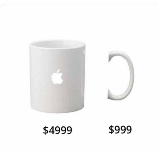 soyreflujo's tweet photo. Reacciones de los #AppleLovers si lanzaran la #AppleMug:
- Es la taza más innovadora del mundo.
- Es una mug que da status, o sea, cualquier pelagatos no compra ese device.
- Lo voy a sacar en Flamingo a 36 cuotas.

Continúen el hilo... https://t.co/IEJRS8rEKl