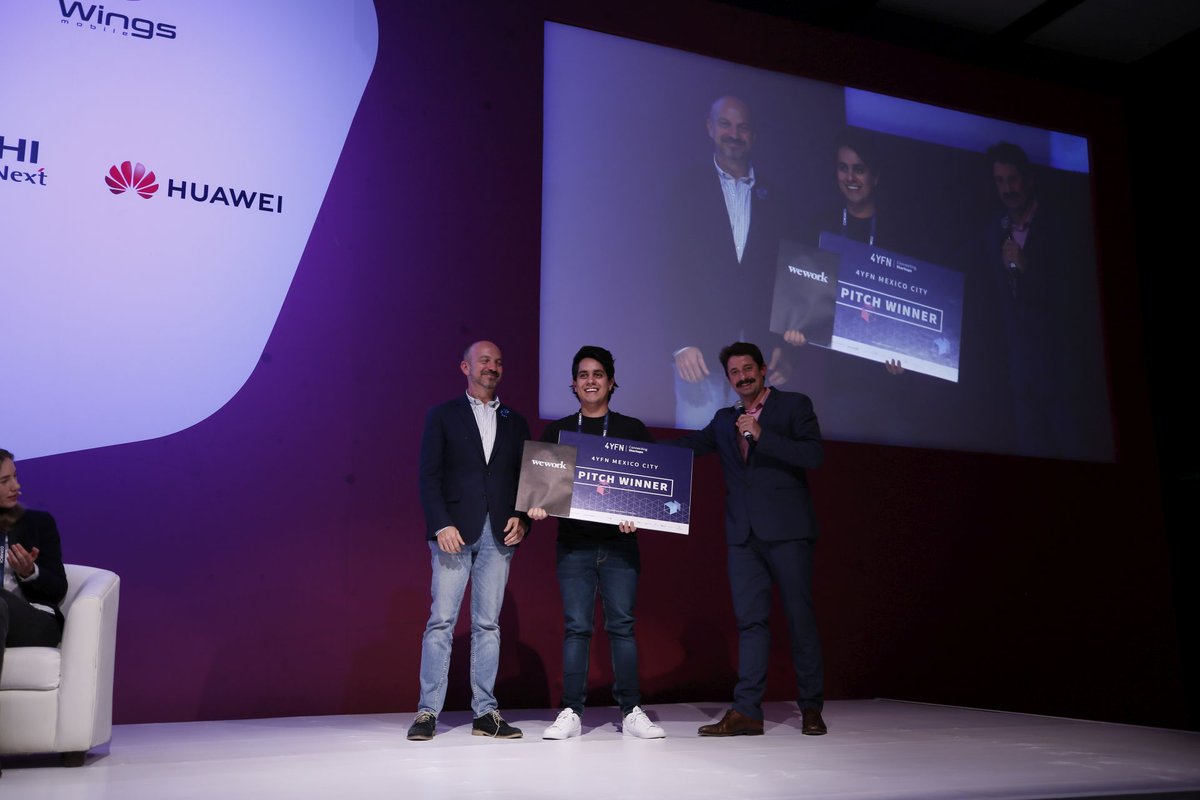 4YFN_MWC's tweet photo. .@NapifyApp joined us at #mobile360 in Mexico City this week and stole the show with their rewards based app to reduce screen time. They seriously impressed the judges (and audience) during the pitch competition and were crowned the winners. Amazing work guys - see you in LA! https://t.co/RI5z38WUnk