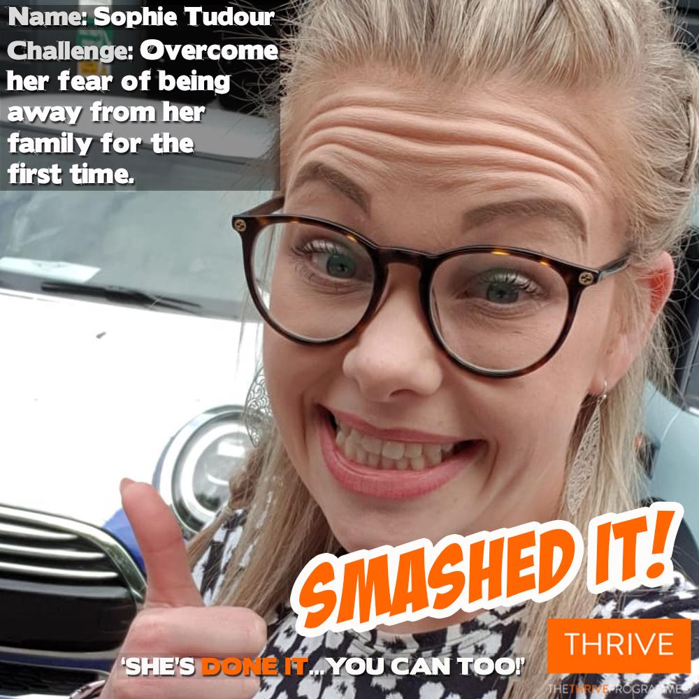 Another story of overcoming a long-held fear ! Sophie here had always felt anxious at the thought of being separated from her family. Post-thrive...she has started a new job &amp; had to stay away for two nights. She did it! NO worries, NO tears, NO sweat! 
#smashedit #loveyourlife