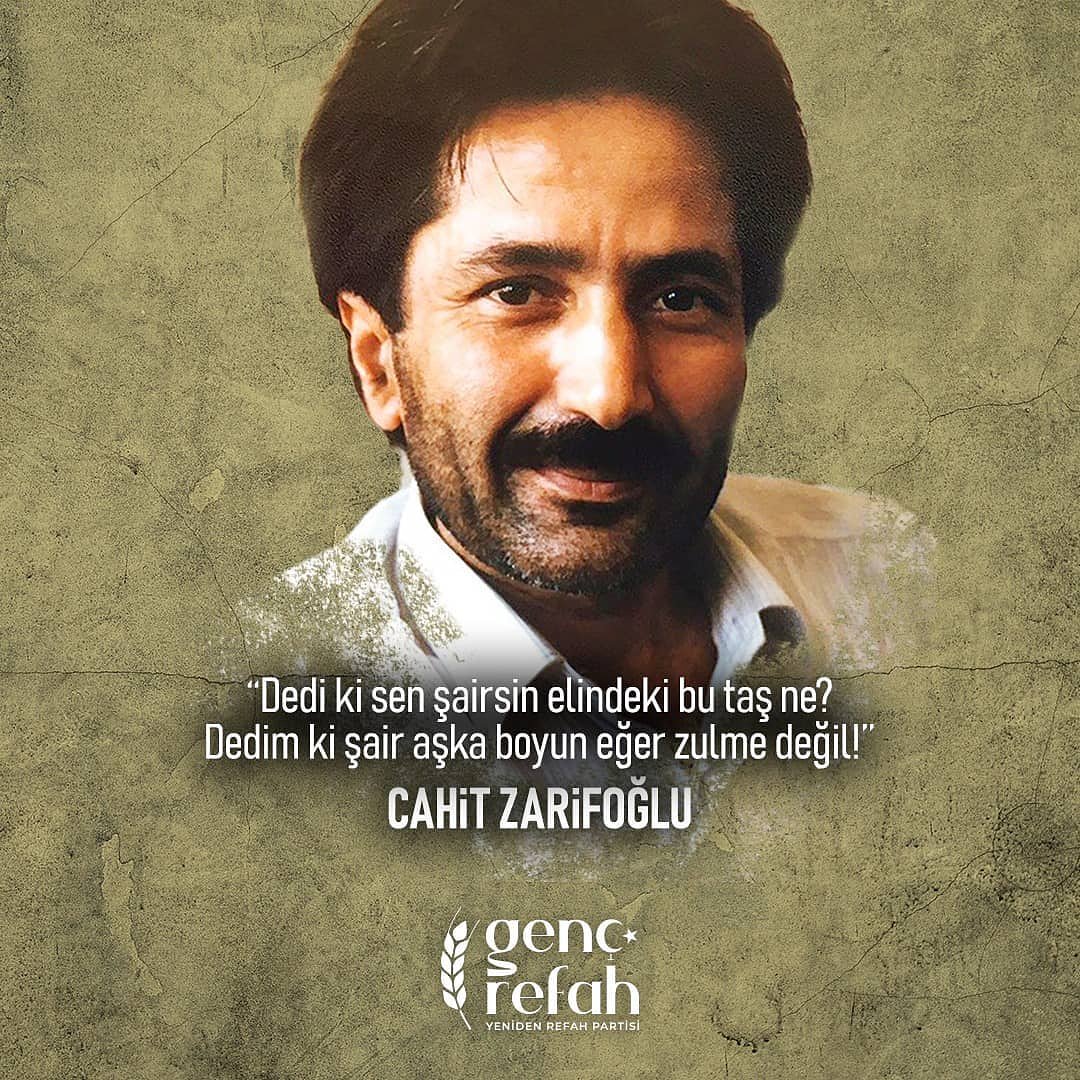 Edebiyatımızın, gönül alemimizin ve fikir dünyamızın zarif çiçeği, rikkatin üstadı Cahit Zarifoğlu'nu vefatının 32. sene-i devriyesinde saygıyla ve rahmetle anıyoruz... #CahitZarifoğlu