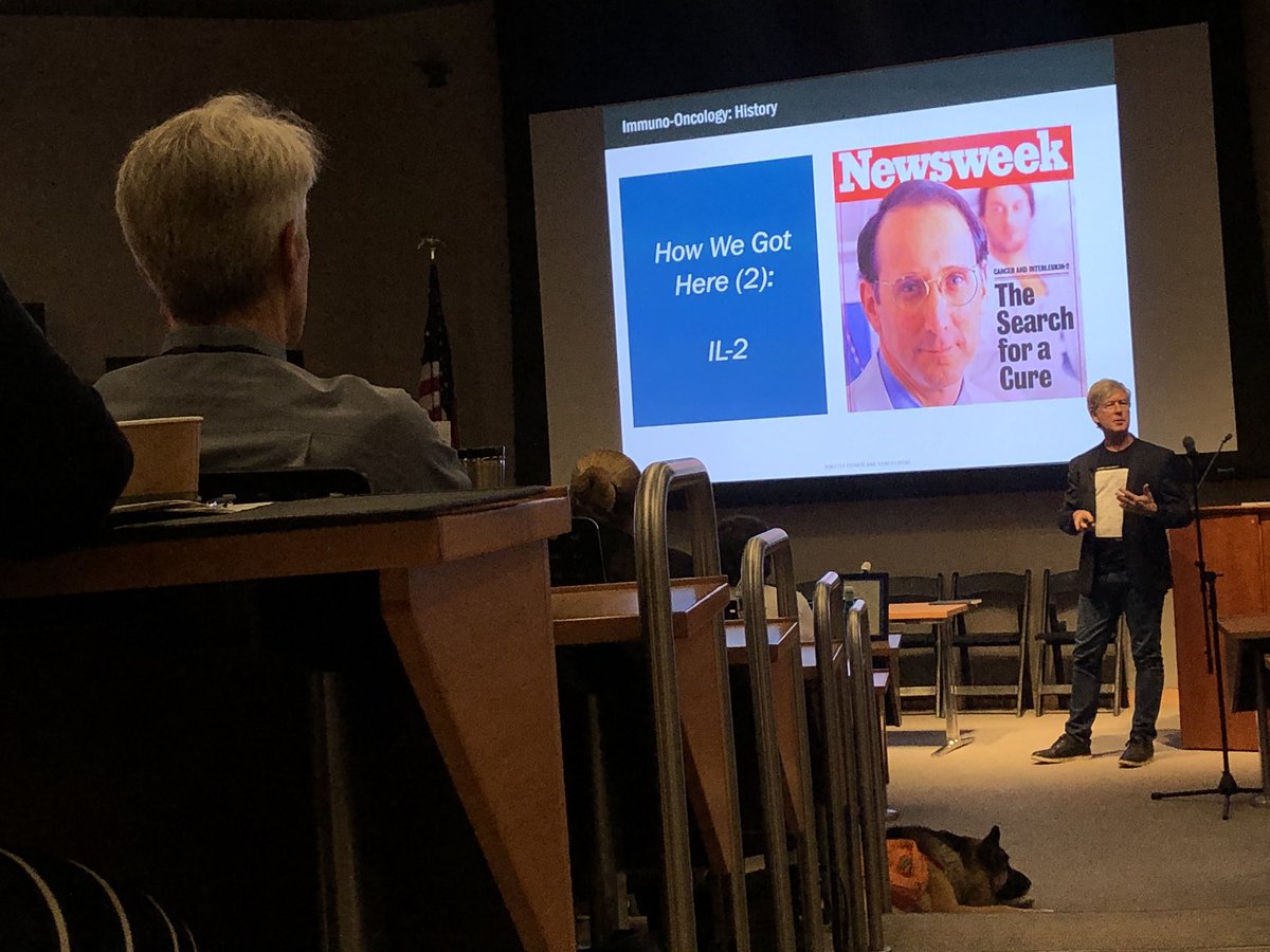 PennMDForum's tweet photo. Neil Canavan, scientific advisor for @SoleburyTrout and author of “A Cure Within: The Remarkable Stories of the Pioneers of Immunotherapy”, shares an overview of the history of immuno-oncology 🧪 #PennCME #CarlJune #immunotherapy #cartcelltherapy https://t.co/BeNP3IupJj