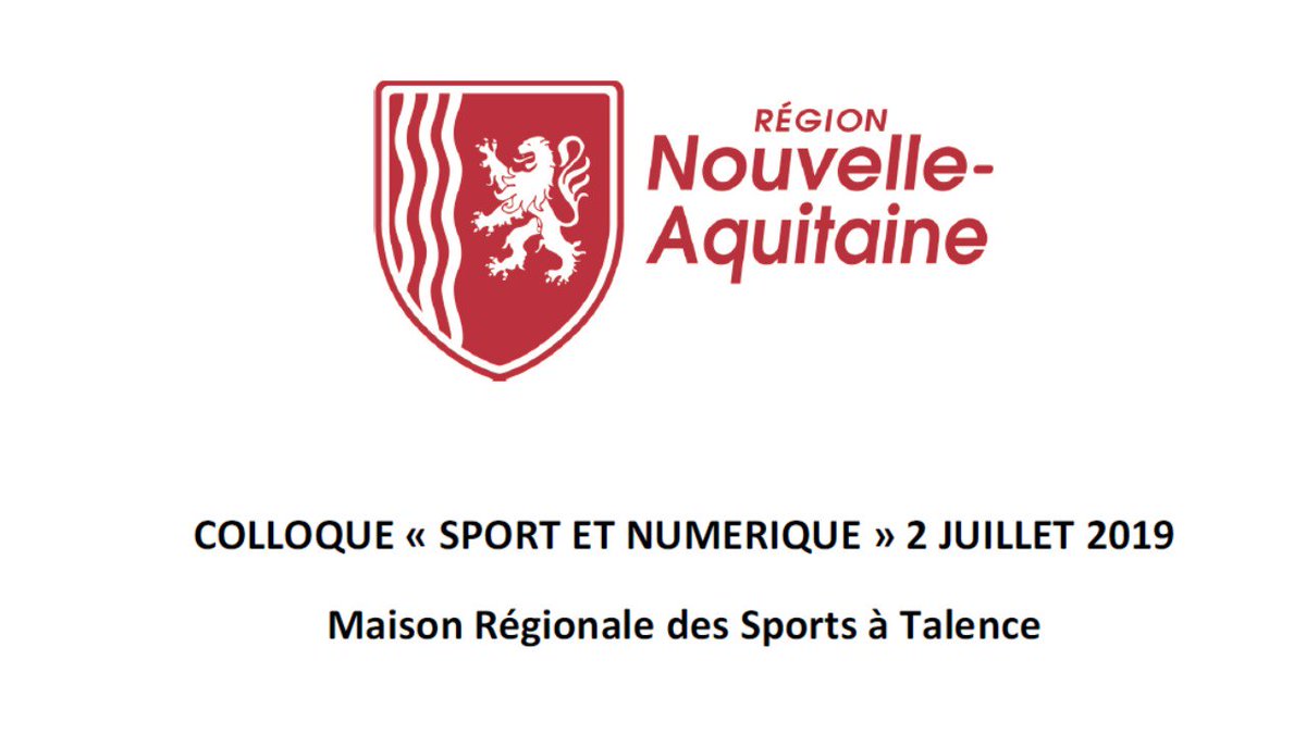 Mathieu Hazouard (@hazouardmathieu) on Twitter photo Colloque "Sport et Numérique" organisé par le Conseil Régional <a href="/NvelleAquitaine/">Nouvelle-Aquitaine</a> en partenariat avec le <a href="/CROSNAq/">CROS Nouvelle-Aquitaine</a>. Mardi 2 juillet à la Maison Régionale des Sports à Talence. Le programme est en ligne et les inscriptions ouvertes : rgioncabinet.cmail19.com/t/ViewEmail/r/… <a href="/NathalieLanzi/">Nathalie Lanzi</a> Colloque "Sport et Numérique" organisé par le Conseil Régional <a href="/NvelleAquitaine/">Nouvelle-Aquitaine</a> en partenariat avec le <a href="/CROSNAq/">CROS Nouvelle-Aquitaine</a>. Mardi 2 juillet à la Maison Régionale des Sports à Talence. Le programme est en ligne et les inscriptions ouvertes : rgioncabinet.cmail19.com/t/ViewEmail/r/… <a href="/NathalieLanzi/">Nathalie Lanzi</a>