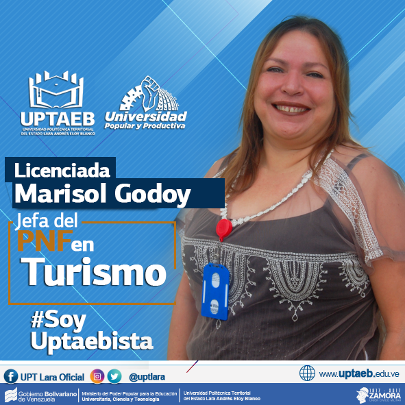 uptlara's tweet photo. Feliz viernes! Prof. Marisol Godoy "La Uptaeb me formó para la vida y me dio la oportunidad de transmitir el conocimiento a mis estudiantes. Hoy, digo con orgullo y alegría...Soy Uptaebista!" #TalentoUptaeb @michellyvivas @dajomarti @Mppeuniv @jehamarlovera @arbolve https://t.co/cDtmHGj8Oz