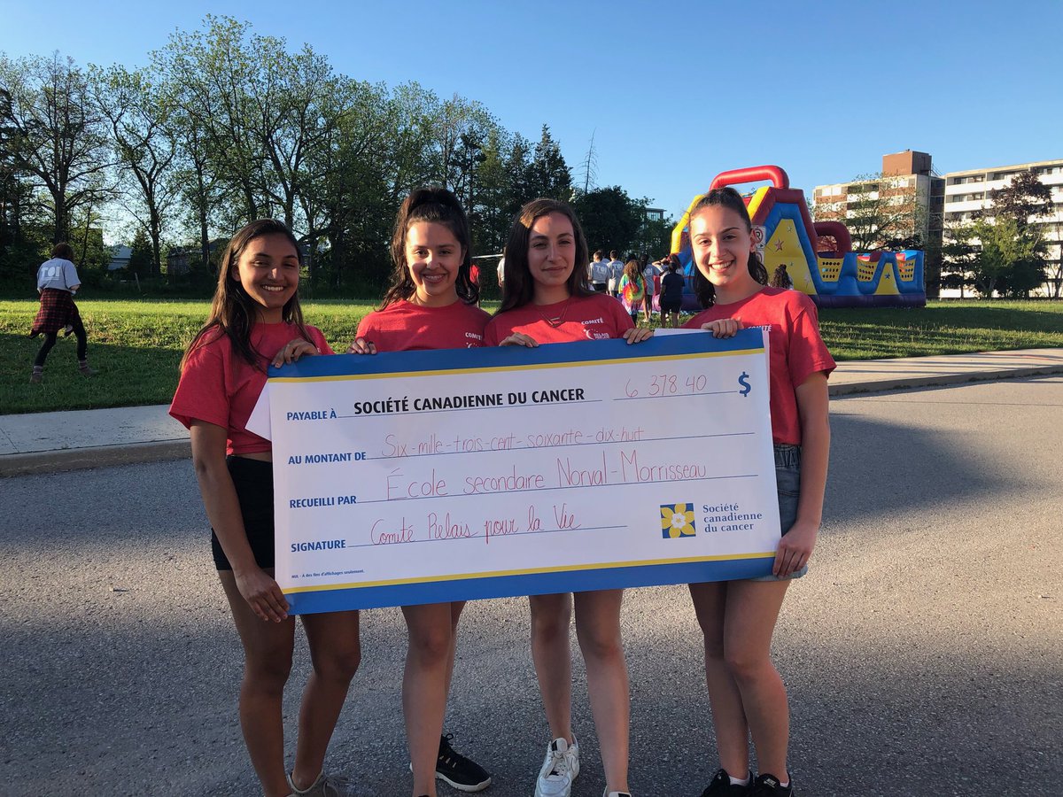 Turcottei3's tweet photo. Journée remplie d’émotions pour le Relais pour la vie à NOMO. Un énorme merci à Mme Barry et Mme Linden pour l’organisation et le développement du leadership pour nos jeunes. Un montant de 6378.40$ a été amassé par nos élèves !!! @ES_NOMO  @CSViamonde https://t.co/9nVVv4GFtf