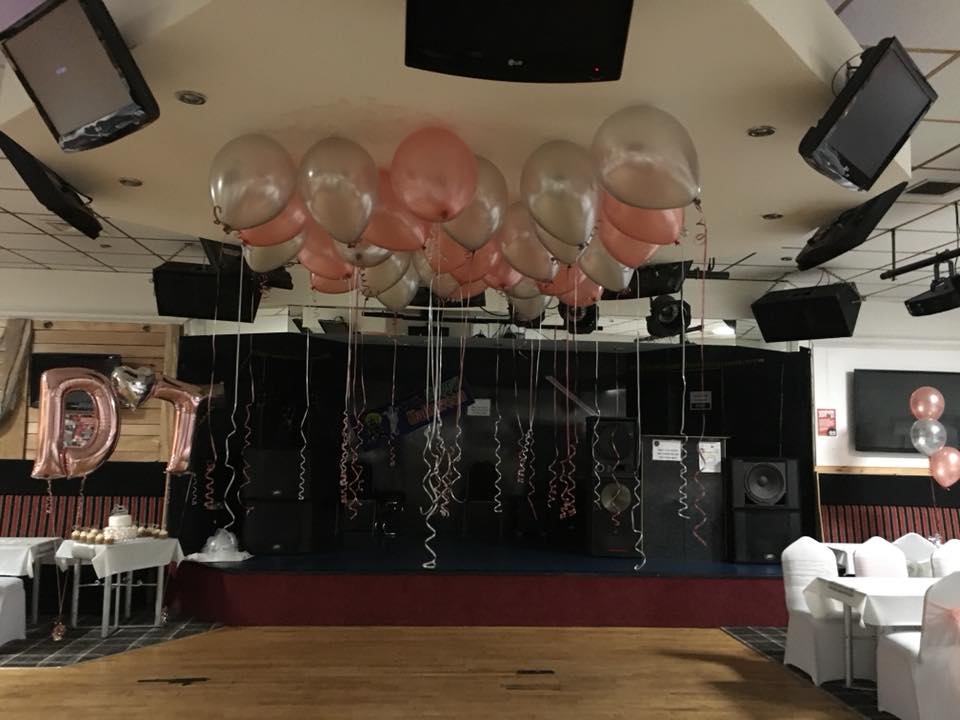 ShettoJnrs's tweet photo. Our Main Hall decorated by The Big Balloon 🎉 Function Hire starts at £150. Call us on 0141 778 6415 for more info or to book! https://t.co/cyEYG4bB39