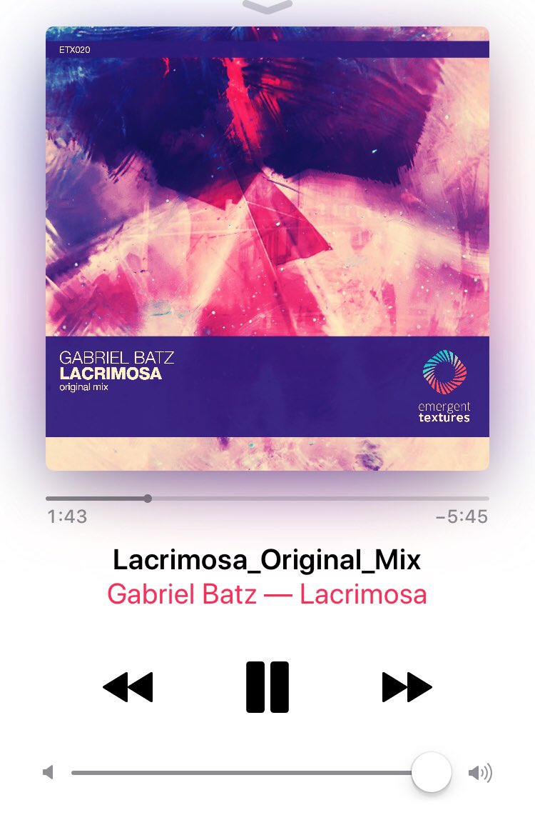 GabrielBatz's tweet photo. “Lacrimosa” is out now on @emergentmusic on all digital platforms! And you, what are you listening to?,
Buy And Stream: https://t.co/MFqf5XpQmN ,
,
,
,
#gabrielbatz #lacrimosa #emergenttextures #montreal #montrealmusic #montrealnightlife #progressive #progressivehouse #deephouse https://t.co/65G2WTpEwN