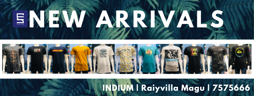 IndiumMv's tweet photo. New Arrivals of your favorite T-shirts.
Visit us at Raiyvilla Magu. In front of Loyal Taxi Center.

#IndiumMv #IndiumLooks #HappyFriday https://t.co/9pYovNRW7S