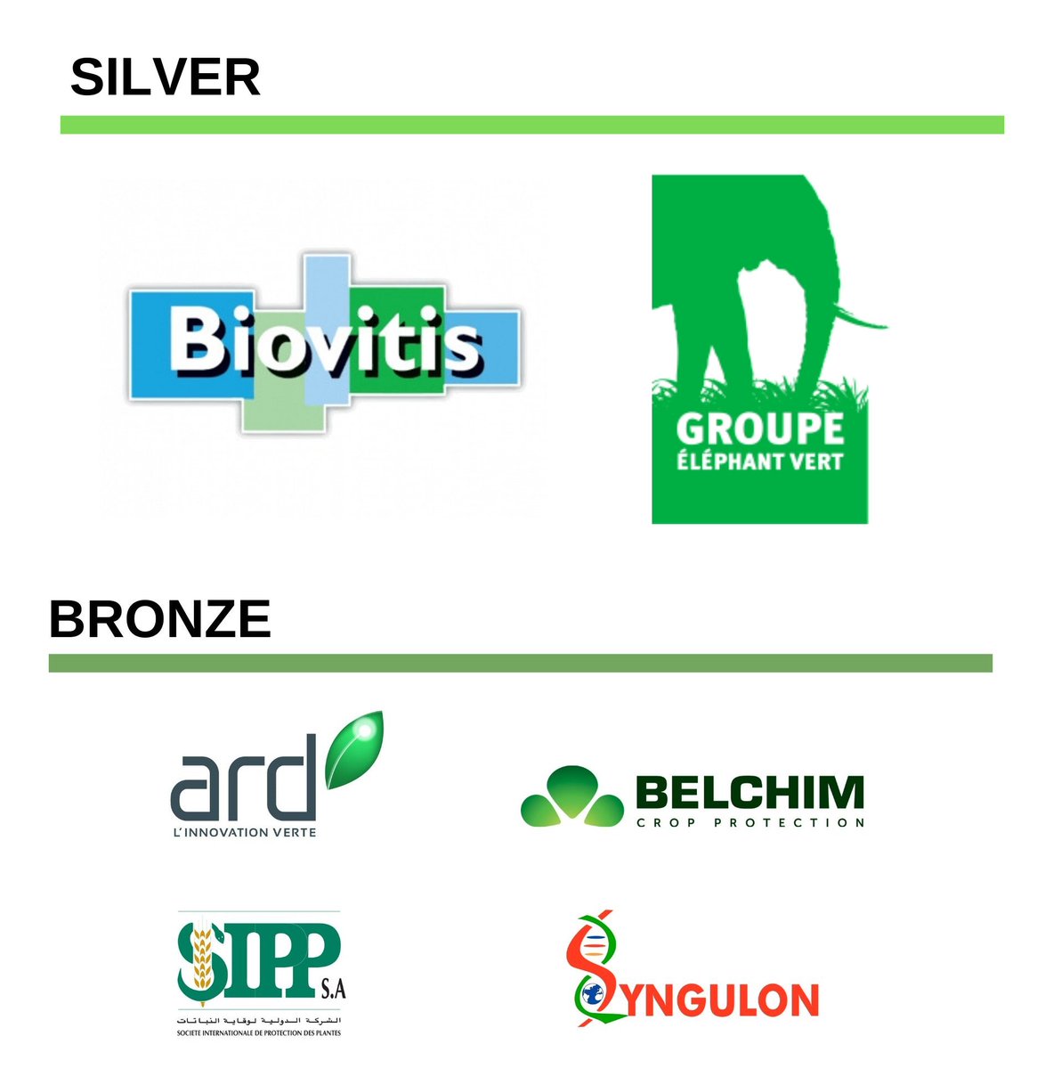 PBioprotech's tweet photo. Our first sponsors are here! Join the Silver #Biovitis & @ELEPHANTVERT as well as the Bronze #ARD, #Belchim, #SIPPsa and #Syngulon for 4 inspiring days of conference, workshops and B2B meetings dedicated to #biocontrol and #plantprotection. Register at https://t.co/jvOIVGvsHM https://t.co/C4cTc24koG