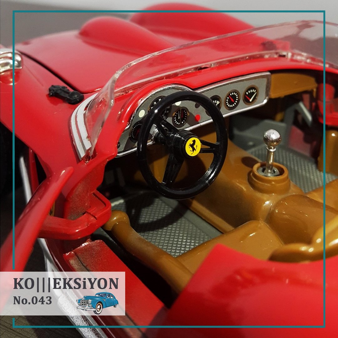 No.043 🚗 #Ferrari250TestaRossa

🇮🇹 Marka: #Ferrari
🚘 Model: 250 #TestaRossa
📅 Yıl: 1957
🚗 Araç Tipi: Otomobil
🚕 Kasa Tipi: Cabriolet
📊 Motor Gücü: 300 hp
⏰ Maks. Hız: 260 km/h
🏎 0-100km: 6,0 s
🔍 Ölçek: 1/18
🚧 Uzunluk): 24,7 cm
📦 Ürün Tipi: #Diecast
🏠 Üretici: Bburago