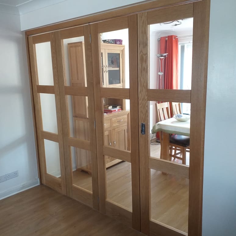 Really pleased to get these bi-fold doors finished yesterday after a tricky fit. The clients are thrilled and we could'nt be happier with the finished job!