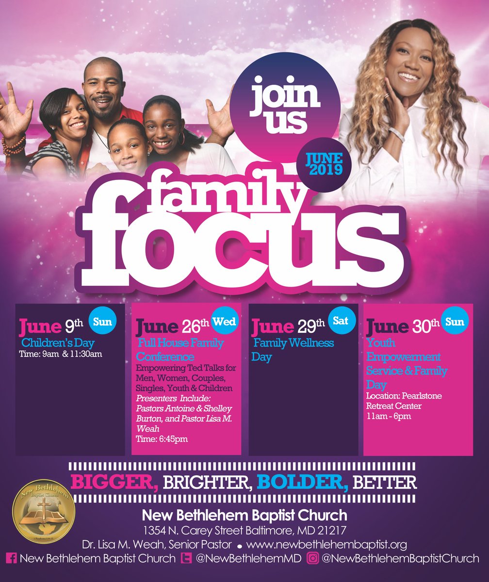 NewBethlehemMD's tweet photo. Join us for family focus month https://t.co/1uLri45GTM