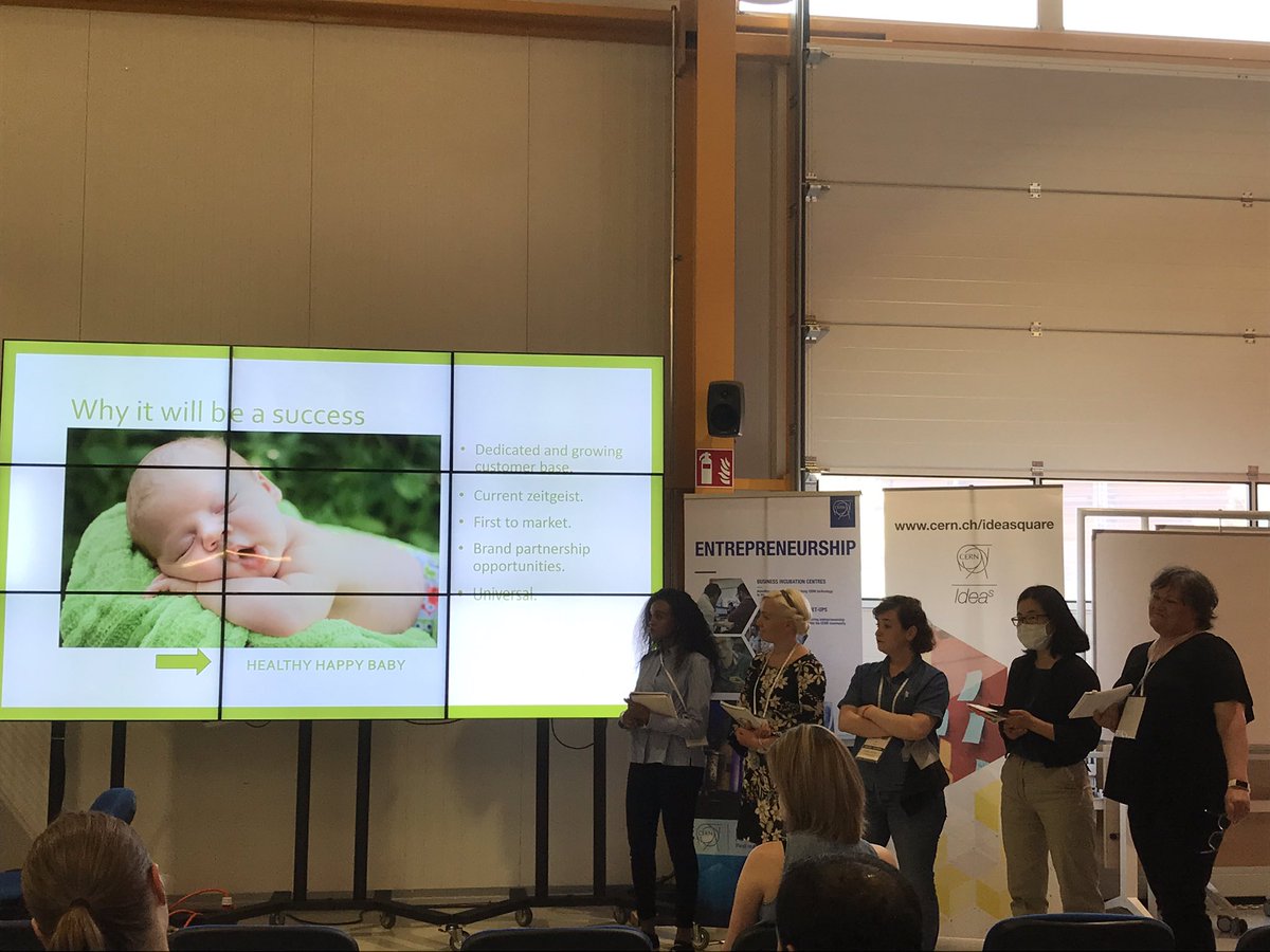 laureauas's tweet photo. Time to reveal the innovations! Societal challenges given to teams have all got their solutions. Teams are now giving their final presentations by pitching and the #CERN audience @IdeasCERN can evaluate the innovations created during #cernbootcamp. How exciting! https://t.co/wOQmHZDJW2