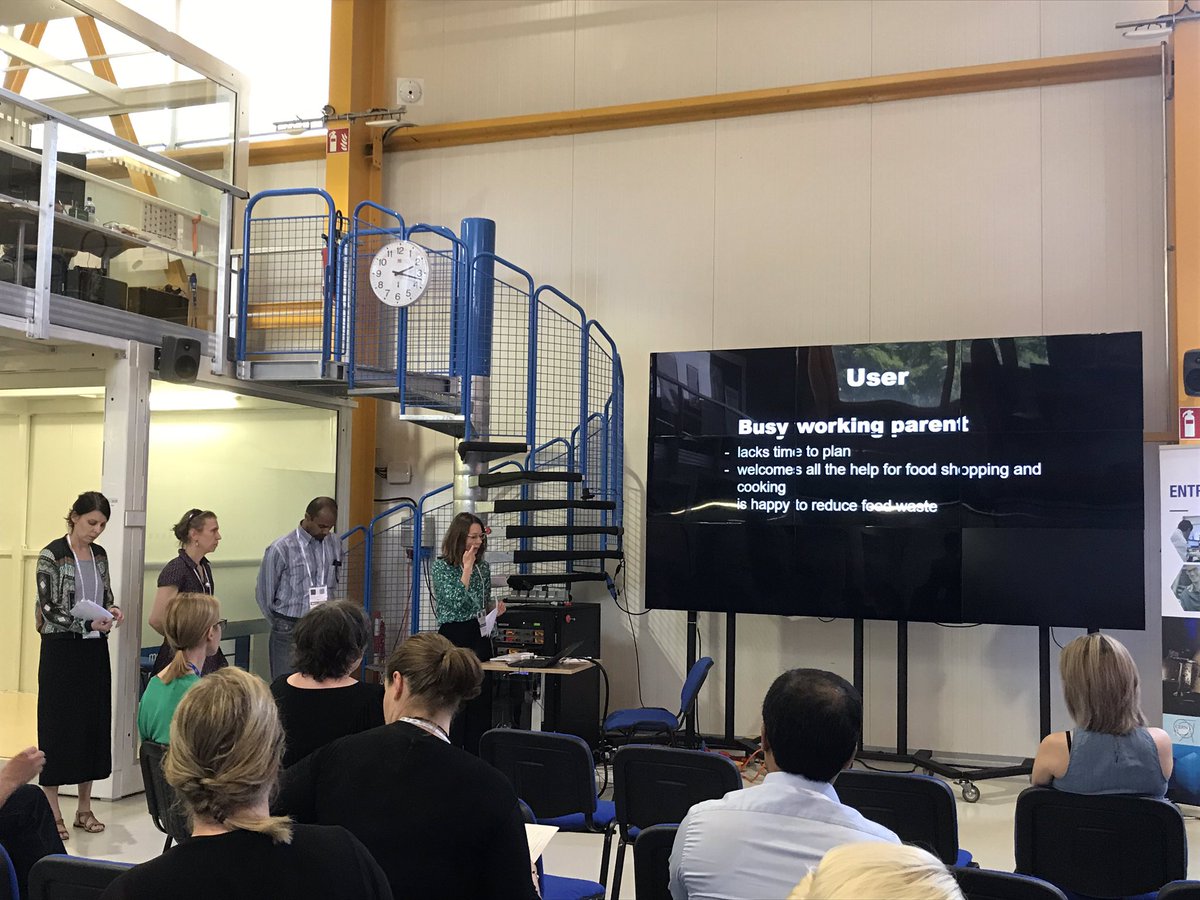 laureauas's tweet photo. Time to reveal the innovations! Societal challenges given to teams have all got their solutions. Teams are now giving their final presentations by pitching and the #CERN audience @IdeasCERN can evaluate the innovations created during #cernbootcamp. How exciting! https://t.co/wOQmHZDJW2