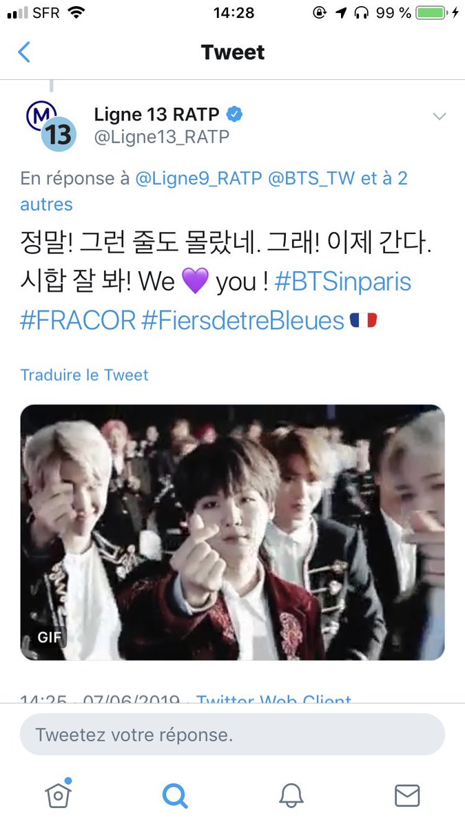 bitchmaillemoni's tweet photo. Les lignes de métro parisiennes qui se lancent dans le coréen 😂 ~🌊
#BTSinFrance https://t.co/AMfox1PMus