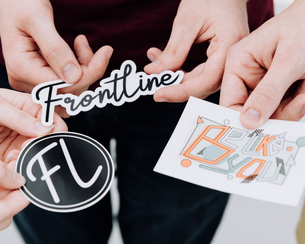 Frontline_OCC's tweet photo. Stickers! Stickers! Stickers!
.
We’ve got new and old stickers this summer!
The newest one is “Be Like You” based on our first original song! Order one online today!
.
Store link in bio!
.
.
#frontline #frontlinecollective #thisisocc #ozarkchristiancollege #songwriting #worship https://t.co/hB8LfrntVA