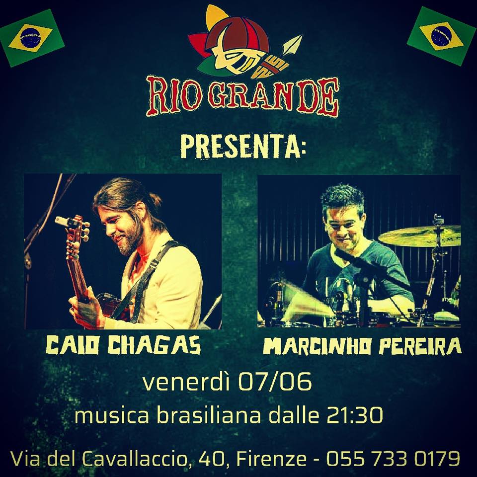 RioGrandeRistor's tweet photo. Stasera, al Rio Grande Ristorante Churrascaria Firenze abbiamo il Caio Chagas e Marcinho Pereira band! 🎸👣🥁 Per il venerdì più bello in città, prenota qui ora: https://t.co/DGEFsRlvoA! L’Angolo di Brasil a Firenze! 🇧🇷 https://t.co/A6nrprbo7t
