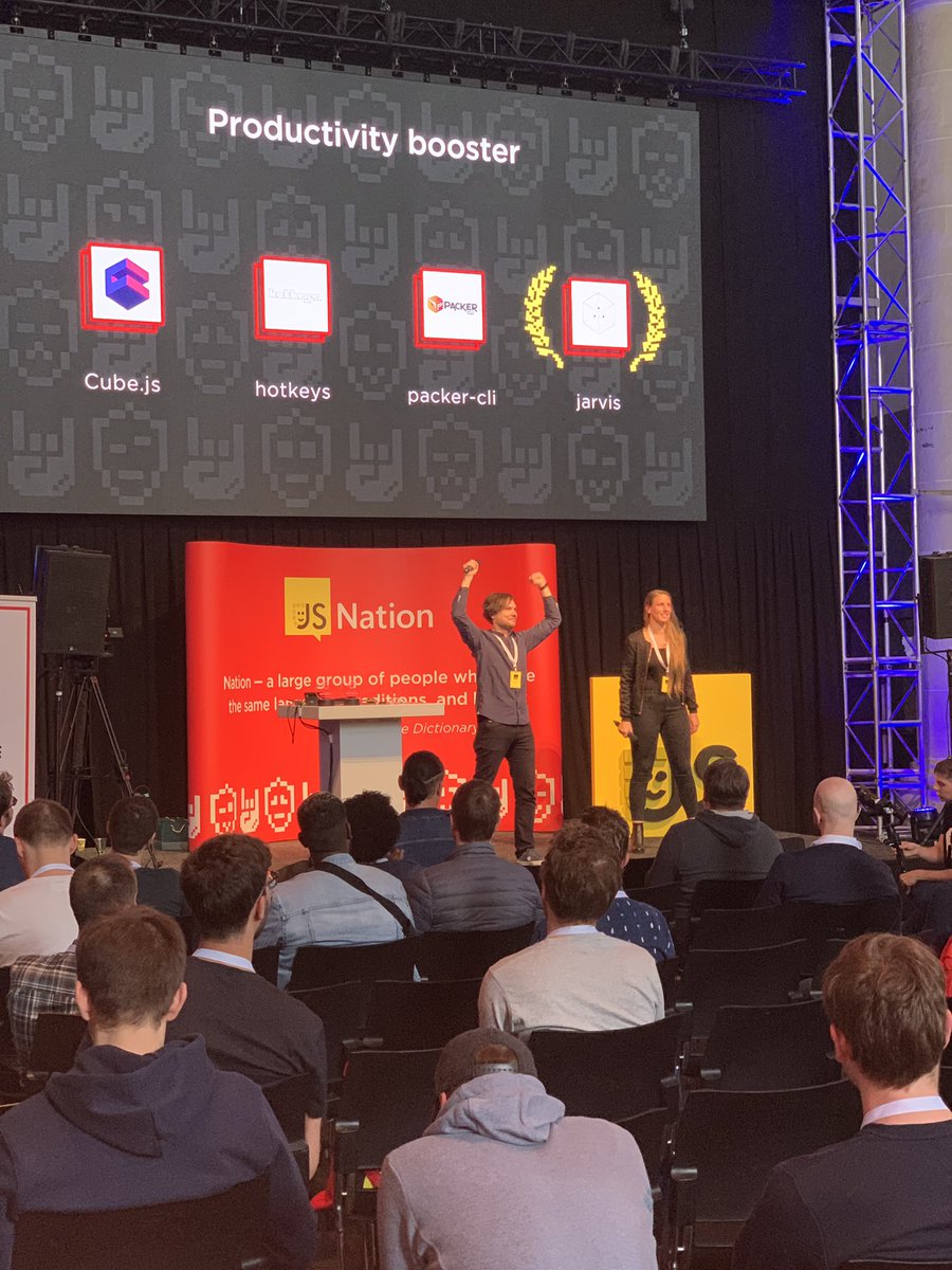 thejsnation's tweet image. Jarvis is the winner in the &apos;Productivity booster&apos; category of #OpenSourceAwards. 

#JSNation