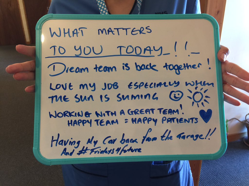 NorquoyE's tweet photo. Stromness community nurses telling everyone what matters to them today! #WMTY19 @bjudesinc @IngaPirie @funkypythons @lhighley83 https://t.co/xJtFngW5OQ