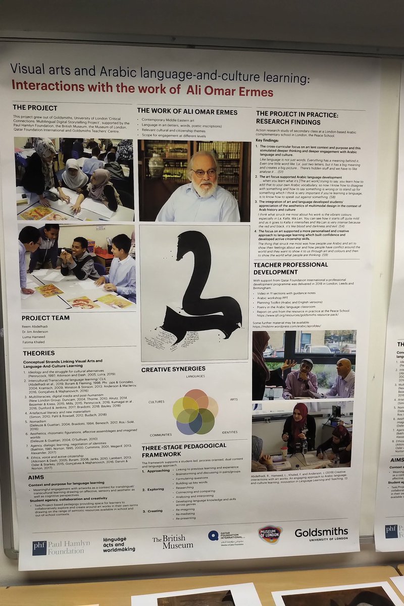 SupplementaryEd's tweet photo. Art - 'opening up spaces for translanguaging,. Particularly for community- heritage-language learners' #JimAnderson @MDSTgoldsmiths @QatarEmb_London @Reemabdelhadi1 #AliOmarErmes @zorakhaled @PeaceSchoolUK @mlmanchester @speak2future @pkaratsareas https://t.co/IVeXls1rGN