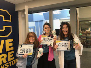 PKEElementary's tweet photo. This last day of school at PKE brings many smiles, happy tears and many cheers (and a little bedhead from our 3rd grade teachers). https://t.co/nXxYin4TlL