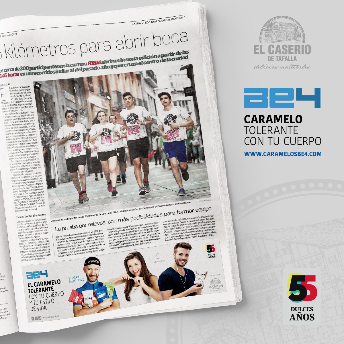 elcaserio_'s tweet photo. ¿Preparado para la @sferminmarathon ? Nosotros sí!!! Dorsales, ropa cómoda, buena hidratación... y los BE4, los caramelos que te darán la energía necesaria para superar la prueba!! 💪💪 Ánimo y suerte a todos los participantes :) #caramelos #EdpSFM19 #sanferminmarathon https://t.co/ehW1ghb0iS
