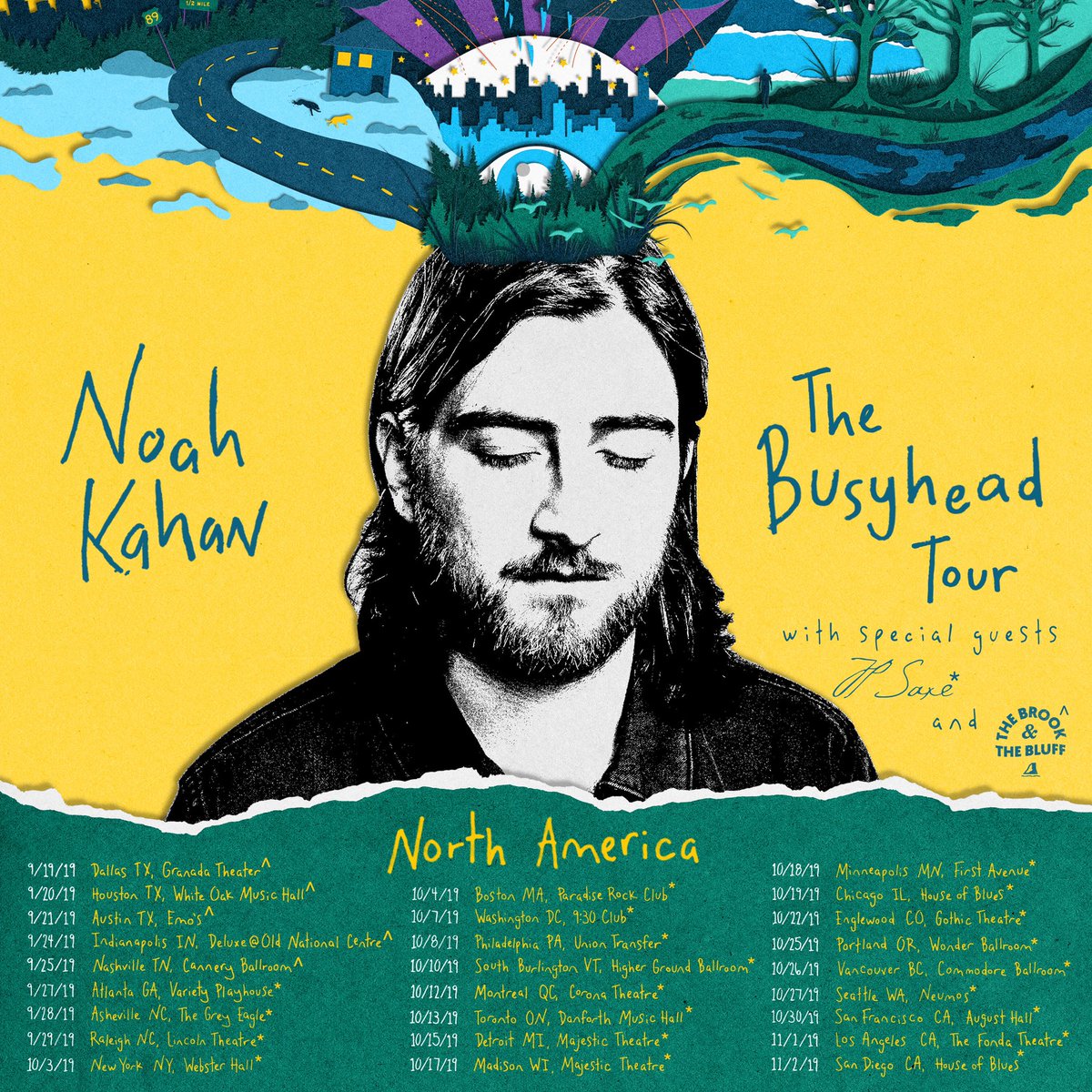 Excited to have <a href="/jpsaxe/">JP Saxe</a> and The Brook &amp; The Bluff on the road with me this fall! Tickets at noahkahan.com/tour see y’all soon