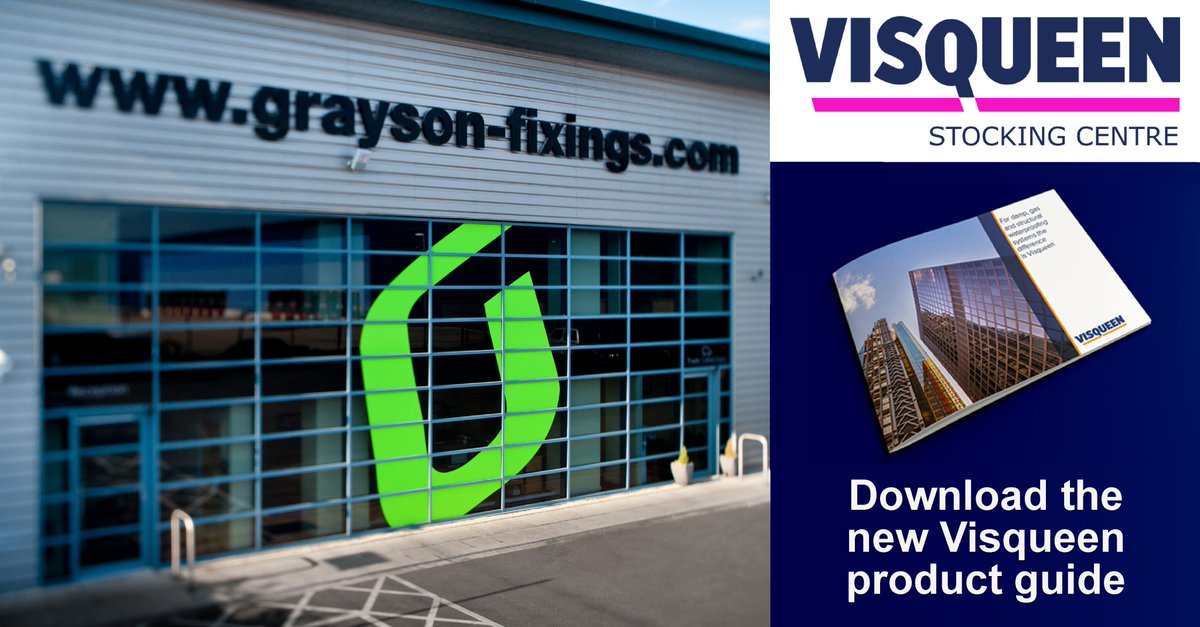 GraysonGBLtd's tweet photo. All @VisqueenBP products are available to order through Grayson. Contact our sales team on 08448 50 40 50 or sales@grayson-gb.com for more info.
Download the new product guide here: https://t.co/iaOVIYn922
#construction #visqueen #membranes #gasmembrane #dpc #dpm #waterproofing https://t.co/YlvKpXmDez