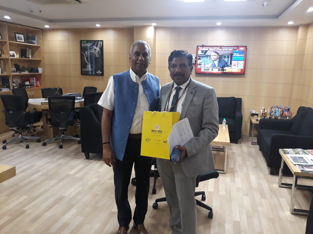 Guidance_TN's tweet photo. Principal Secretary, Industries, GoTN  Thiru N Muruganandam IAS met Thiru @DeepakBagla_ , CEO, @investindia today. Discussed a range of issues from investment promotion, future of investments , innovation and industry academia collaboration. https://t.co/DduP5g5dUv