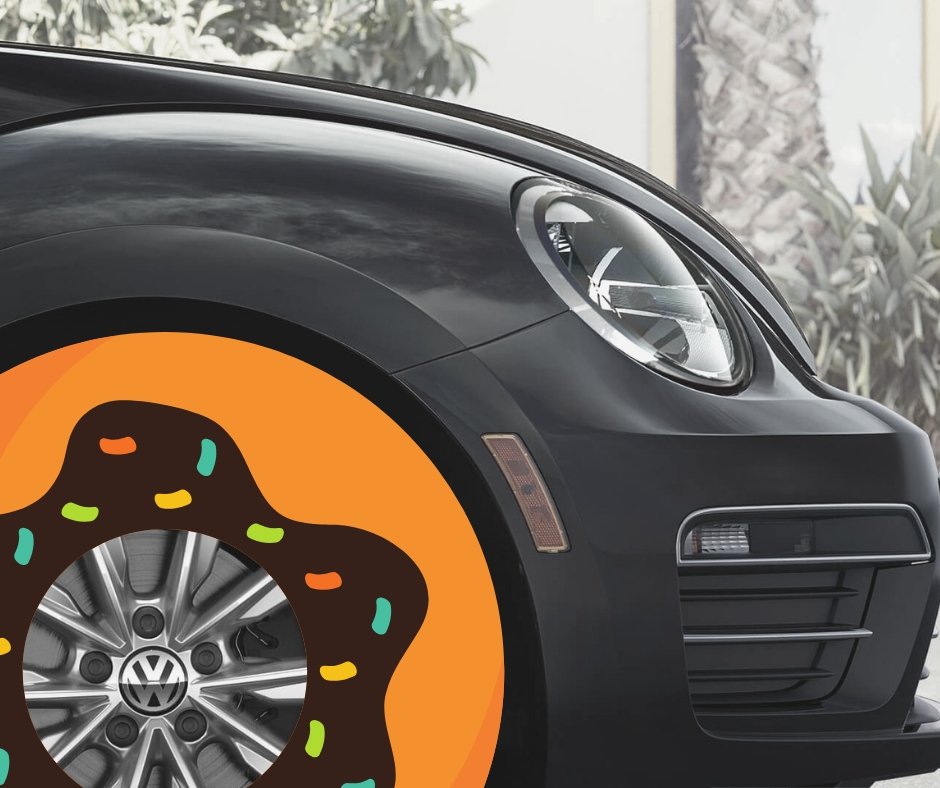 AtlanticVW's tweet photo. What do you think, chocolate frosted or glazed? #NationalDoughnutDay #VW https://t.co/zxijWS0Yte