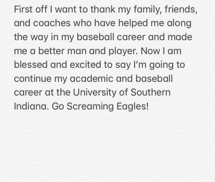 cory_anderson15's tweet photo. Where are my screaming eagle fans at? #screagle @USIBaseball https://t.co/uWVSLN6yfA