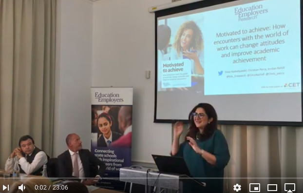 Edu_Employers's tweet photo. Thanks to @RealGeoffBarton and @HmiLyons for helping to launch our 'Motivated to Achieve' report which shows for the first time a link between career talks and improved GSCE results

Videos of their talks and @elnazkashef presentation and full report here:
https://t.co/b9yhmUOELX https://t.co/M8ccOyEglP