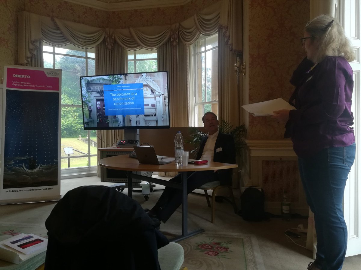 ClareMerivale's tweet photo. Fascinating keynote lecture from Arnold Jacobshagen discussing Rossini's obituaries during the #OBERTOPG19 conference #PhD #opera #Rossini https://t.co/OMvvELlfMn