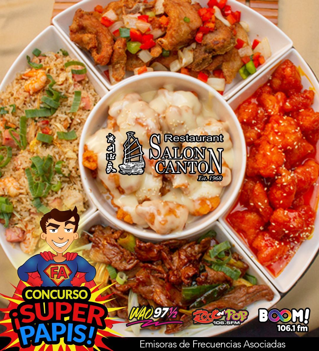 WAO973's tweet photo. Salón Cantón, El Gourmet Cantonés, obsequiara 5 platos de degustación tamaño regular en el #ConcursoSuperPapis para disfrutar en sus sedes: 
San Francisco Calle 71 Vía Israel y Costa Del Este Plaza Comercial Ocean Mall.
✔️Los Ganadores se anunciaran el Jueves 13 de Junio. https://t.co/UmvytsDuv6